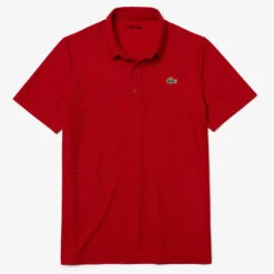 Lacoste Men's Sport Textured Breathable Golf Polo
