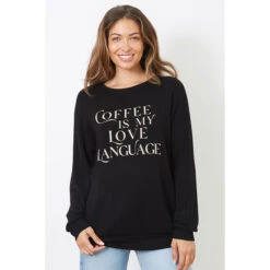 Women's Coffee Is My Love Language Dave Sweatshirt