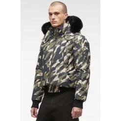 MOOSE KNUCKLES Men's Camo Ballistic Bomber Jacket