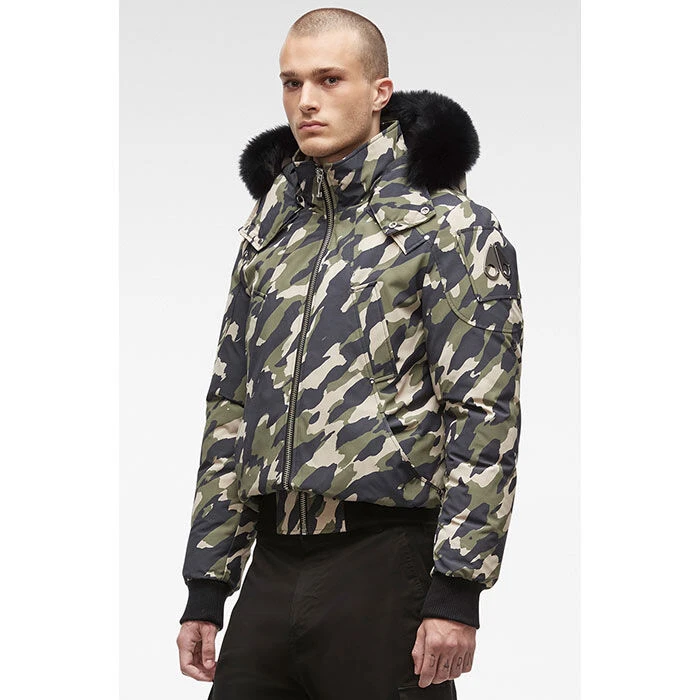 MOOSE KNUCKLES Men's Camo Ballistic Bomber Jacket