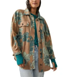 FREE PEOPLE Women's Printed Ruby Shirt Jacket
